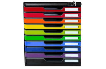 MODULO A4/10 black/harlekin key lockable - Glossy harlequin