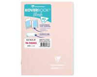 Koverbook Blush cahier piqué A5 96 pages ligné couverture polypropylène opaque bicolore. - Rose poudré/Menthe à l'eau
