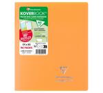 Cahier piqué Koverbook 17x22 cm 96 pages ligné + marge couverture polypropylène opaque 100% recyclé - Assortis