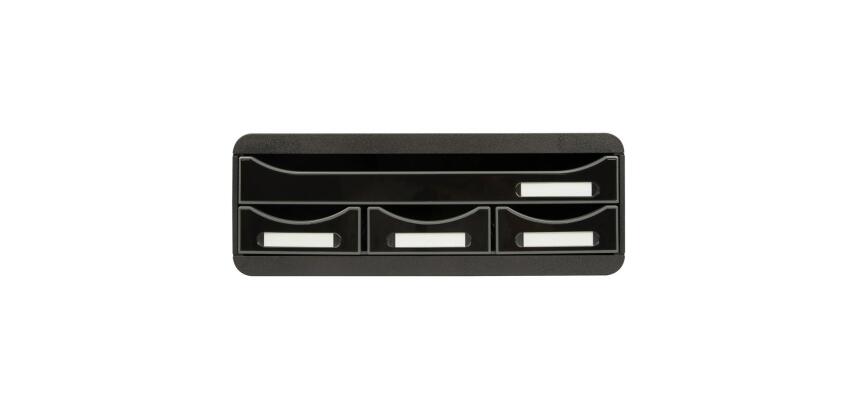 TOOLBOX MINI 4 drawer black/glossy white