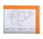 Porte-bloc aimanté rembordé plastique pour A4