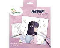 Manga Dream Carnet de coloriage 20x20 cm - Violet