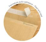 Boite de 125 Pochettes Kraft Adour Brun 26-275x365 mm - Auto-Adhésives - 120g/m2 - Brun