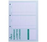 Recharge numérotée/perforée 58 feuillets unis blanc, épaisseur du papier 90g, avec gardes titrées pour classeurs Mouvements de titres, liste des actionnaires - Format A4 - Autre