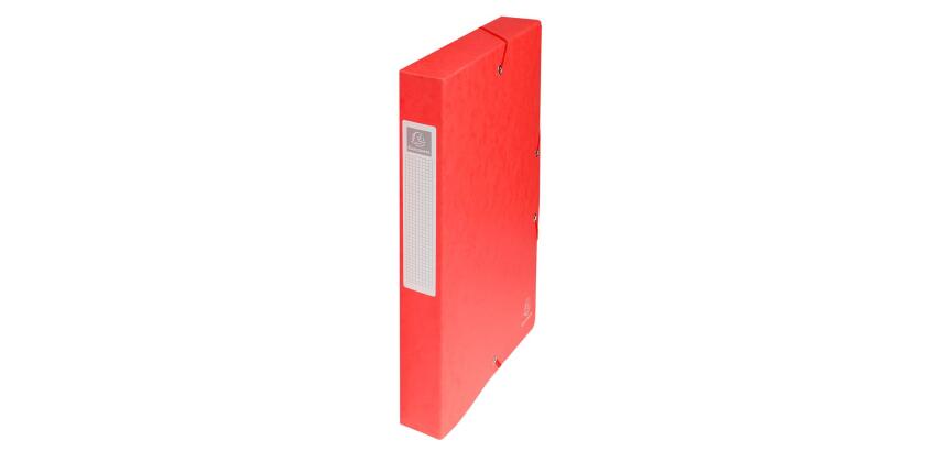 Boite de classement Exabox Dos 40mm Carte lustrée - A4 - Rouge