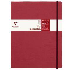 My.Essential Age Bag carnet brochure cousu dos carré à pages numérotées B5 192 pages ligné papier ivoire 90 g - Rouge