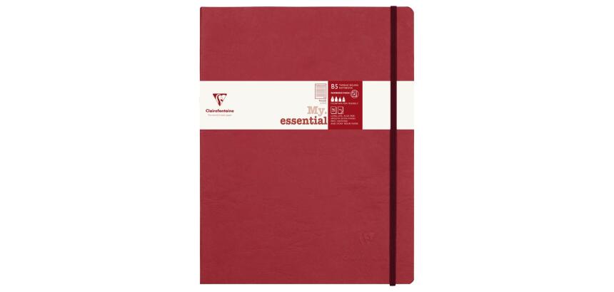 My.Essential Age Bag carnet brochure cousu dos carré à pages numérotées B5 192 pages ligné papier ivoire 90 g - Rouge