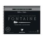 Fontaine Noir album spiralé 12F 24x30cm 300g grain fin