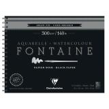 Fontaine Noir album spiralé 12F 24x30cm 300g grain fin