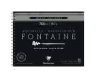 Fontaine Noir album spiralé 12F 24x30cm 300g grain fin
