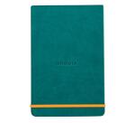 Rhodiarama Webnotepad rembordé rigide 9x14 cm 192 pages ligné microperforé papier ivoire 90g fermeture élastique - Paon