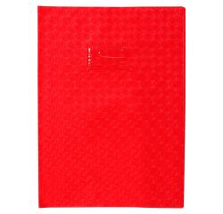 Protège-cahiers grain losange PVC 18/100ème avec porte-étiquette A4