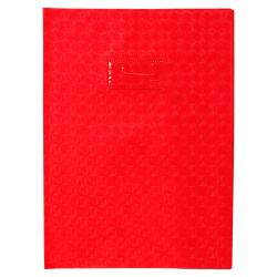 Protège-cahiers grain losange PVC 18/100ème avec porte-étiquette A4