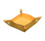 Rhodiarama vide-poche réversible simili cuir italien 12x12x4,5 cm - Or