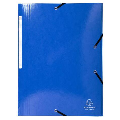 Chemise à élastiques 3 rabats Maxi capacity carte lustrée pelliculée 425gm2 Iderama A4
