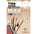 PaintON MIX6 bloc collé 24F A5 250g assorti 6x4F