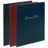 Livre d'or Balacron avec titre 100 pages blanches - 27x22 cm vertical - Couleurs assorties