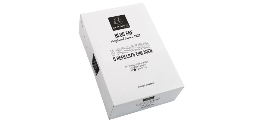 BTE 5 RECHARGES FAF 16/10 N°2 170 feuilles unies