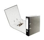 A4 MAXI Archivadores papel jaspeado Prem'Touch ® Lomo: 80 mm - Gris-Lomo Negro