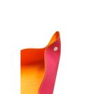 Rhodiarama vide-poche réversible simili cuir italien 12x12x4,5 cm - Framboise