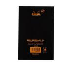 Bloc agrafé Rhodia N°14 11x17 cm 80 feuillets ligné 80g - Noir