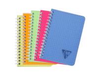 Carnet reliure intégrale Linicolor FRESH 9,5x14cm 100 pages petits carreaux couverture plastique polypropyène rainuré Couleur aléatoire - Assortis