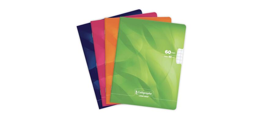 Cahier piqué 8000 CARTE 17x22 cm 60 pages grands carreaux 90 g - Assortis