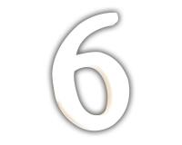 Petit chiffre 6 12cm - Blanc