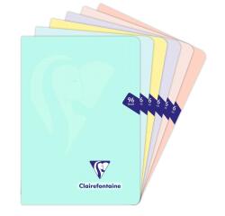 Carnet piqué Mimesys PASTEL A5 96 pages petits carreaux couverture polypropylène - Assortis