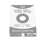 Estuche Exacompta de 100 fichas Exacompta cartulina Bristol - cuadricula 5x5 sin taladro 105x148mm - Blanco
