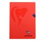 Cahier piqué Mimesys A4 80 pages quadrillé 10x10 + marge couverture polypropylène Couleur aléatoire - Assortis