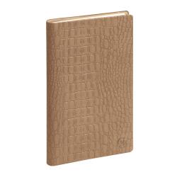 Agenda de poche Eurotime 16 Baby Croco 9 x 16 cm Semainier Janvier à Décembre 2026 - Noisette