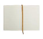 Carnet brochure cousue Flying Spirit A5 180 pages ligné couverture cuir lisse papier ivoire 90g - Blanc