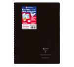 Cahier reliure intégrale enveloppante Koverbook A4 160 pages grands carreaux couverture polypropylène transparent - Assortis