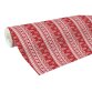 Papier cadeau Alliance, largeur 70 cm - Rouleau de 50 m, Sapin Noël scandinave - Rouge