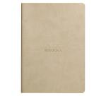 Rhodiarama piqûre textile A5 64p dot papier ivoire 90g - Beige