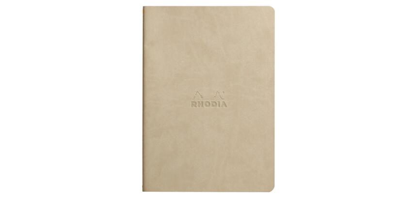 Rhodiarama piqûre textile A5 64p dot papier ivoire 90g - Beige