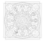 Carré 100% soie - 90x90cm Zodiac - Blanc
