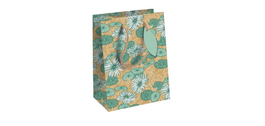 My Garden, kraft, sac moyen 21,5x10,2x25,3 cm - Vert