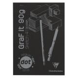 GraF'it dot bloc agrafé 80F A4 90g - Noir