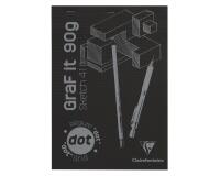 GraF'it dot bloc agrafé 80F A4 90g - Noir