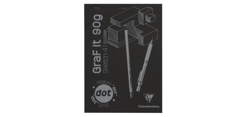 GraF'it dot bloc agrafé 80F A4 90g - Noir