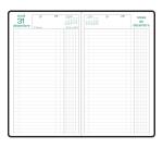 Agenda de bureau Comptoir Euro et cents 15 x 27 cm Journalier 2026 - Noir