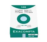 Estuche Exacompta de 100 fichas Exacompta cartulina Bristol - rayado horizontal sin taladro 105x148mm - Azul