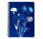 Cyanotype, Carnet reliure intégrale A5 14,8x21cm, 148 pages, ligné, ass.