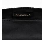 CUIR NOIR Trousse ronde Ø5,5x22 cm. - Noir