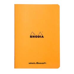 Cahier piqué Rhodia Classic 14,8x21 cm 96 pages dot non détachables 80g - Orange