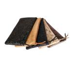 CÉLESTE CUIR Trousse plate 11x22 cm Lazer Noir