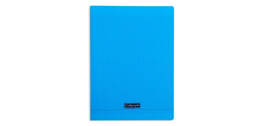 Cahier piqué 8000 POLYPRO 24x32 cm 192 pages grands carreaux 90 g - Bleu