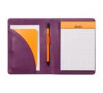 Rhodiarama livret porte-bloc N°13 pour bloc ou carnet format A6 - Violet